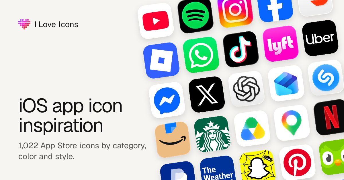 I Love Icons — iOS app icon inspiration